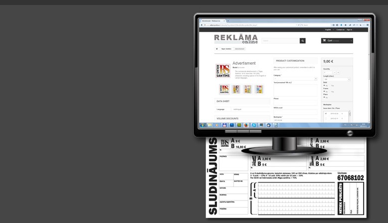 Announcements in Rigas Santims on the Internet